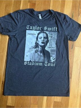 Taylor Swift Stadium Tour Bella Canvas Charcoal Graphic Short Sleeve Tee